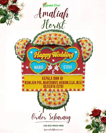Papan Bunga Pernikahan Dedai